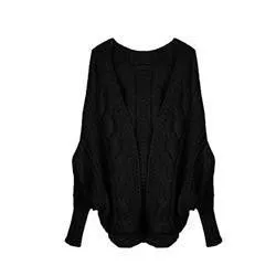 6 Colors Coarse Wool Cardigans Women  Full Batwing Sleeve Sweaters Casual Women Clothing SM6