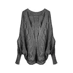 6 Colors Coarse Wool Cardigans Women  Full Batwing Sleeve Sweaters Casual Women Clothing SM6