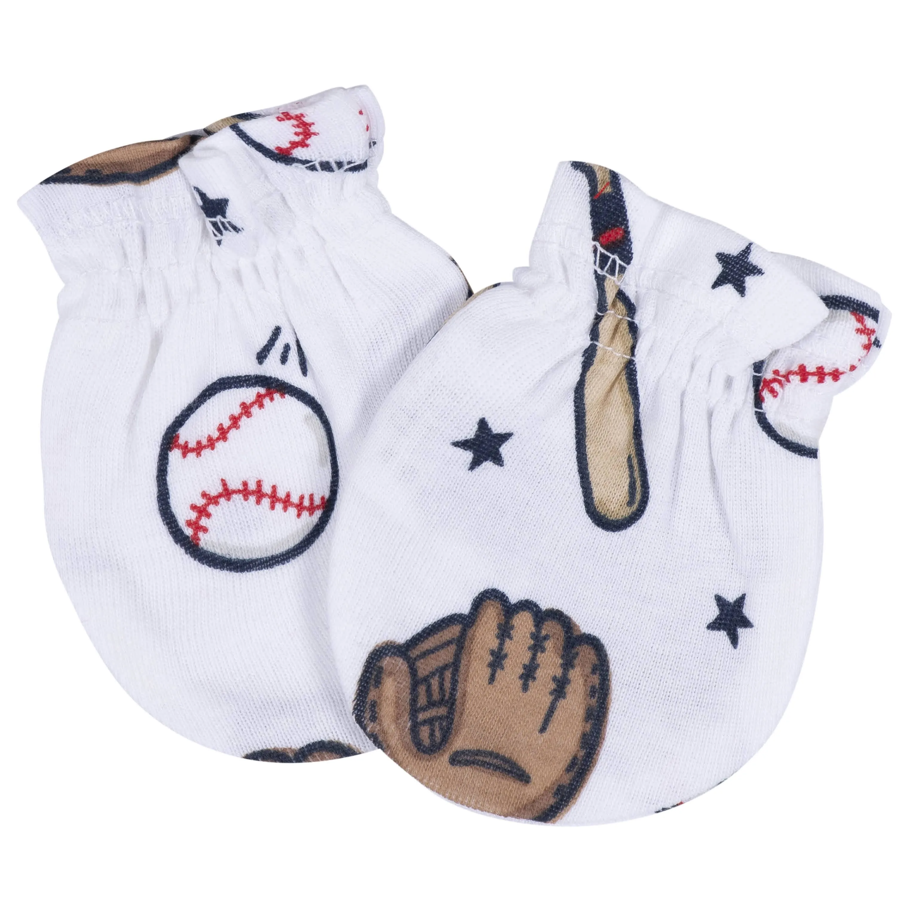 8-Piece Baby Boys All Star No Scratch Mittens & Caps Set