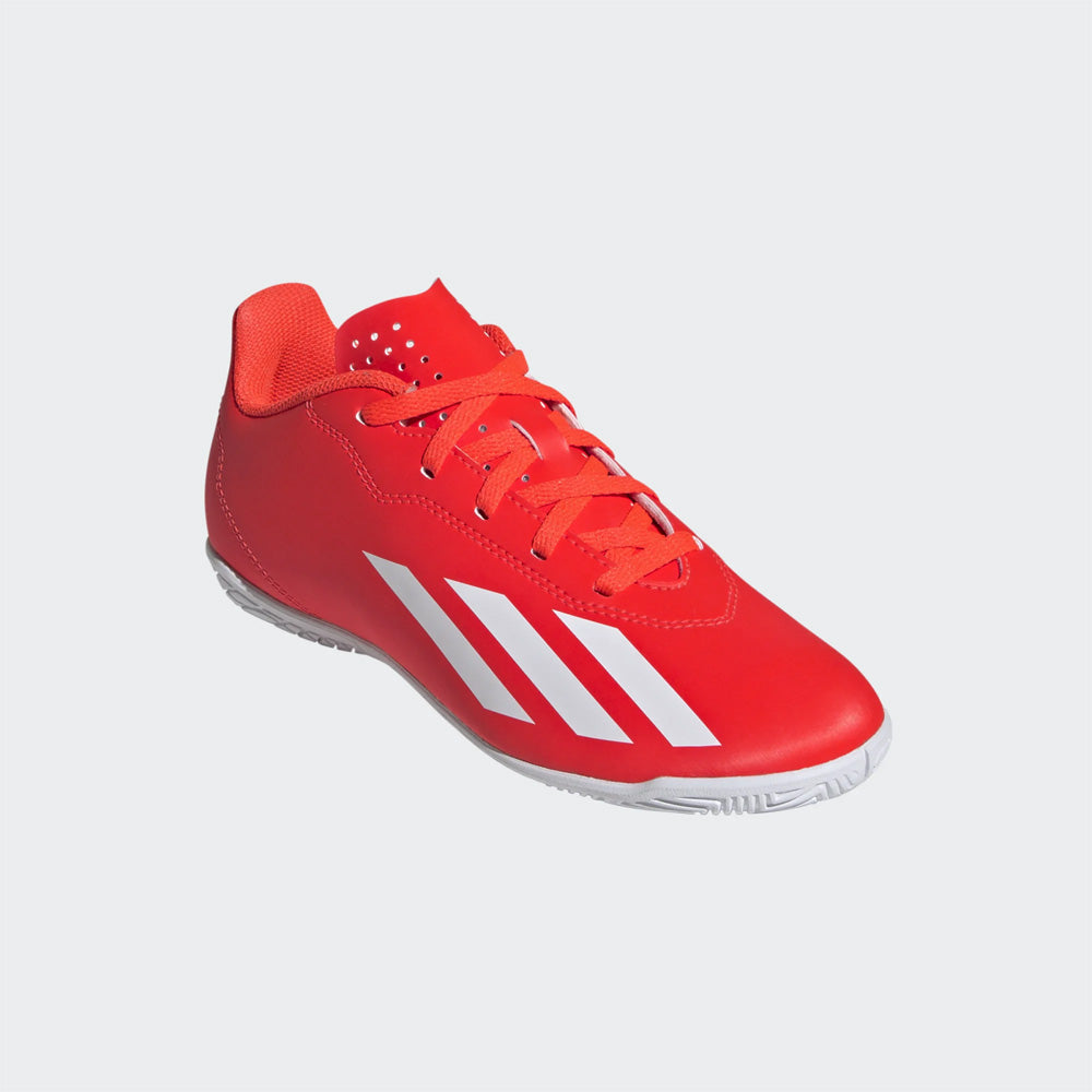 Adidas X Crazyfast Club Indoor Jnr Football Shoes (Solar Red/White/Yellow)