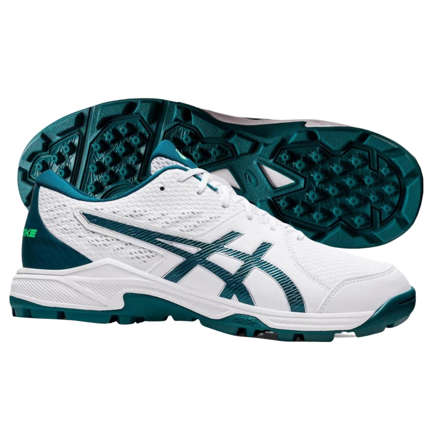 Asics Cricket Shoes, Model Gel-Peake 2, White/Velvet Pine