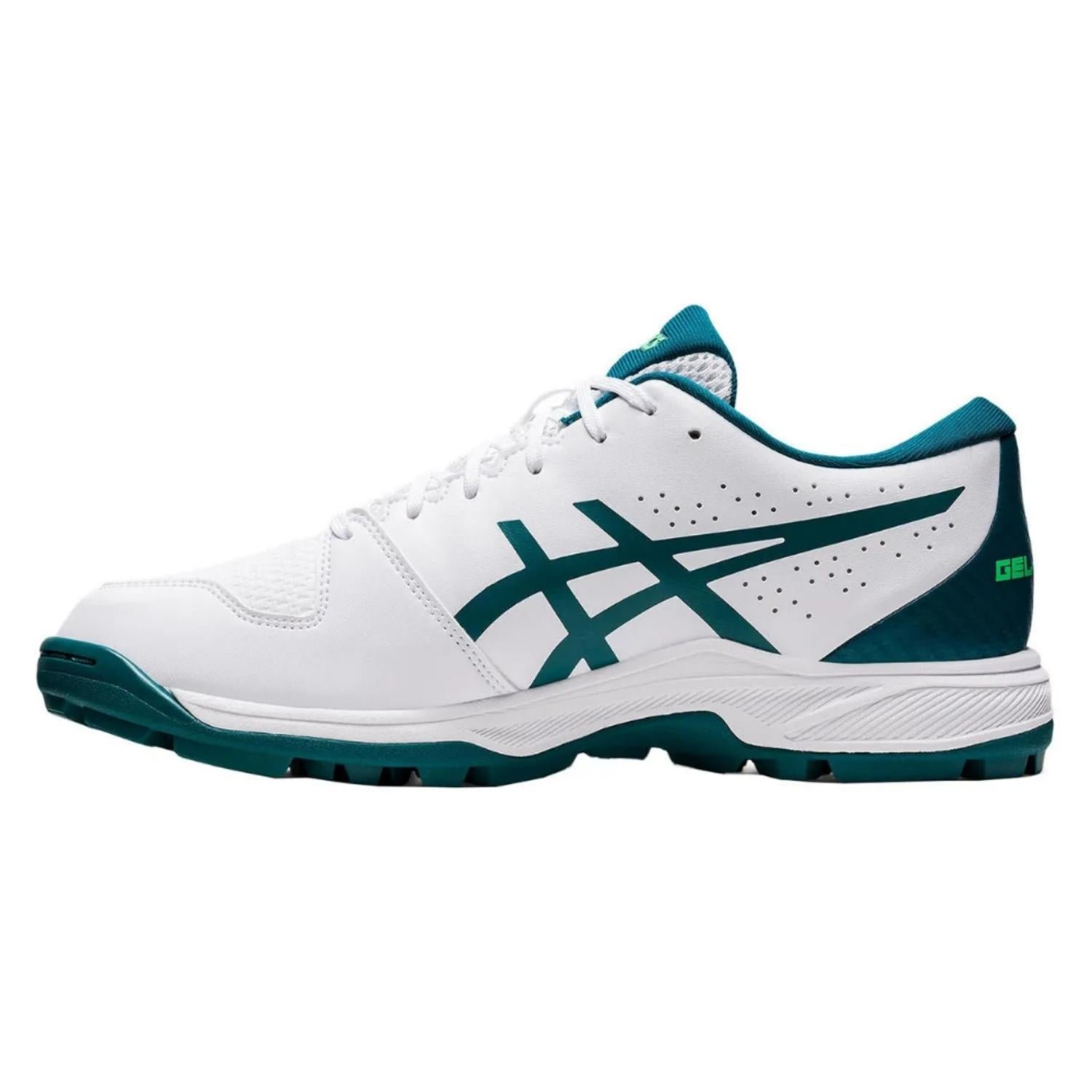 Asics Cricket Shoes, Model Gel-Peake 2, White/Velvet Pine