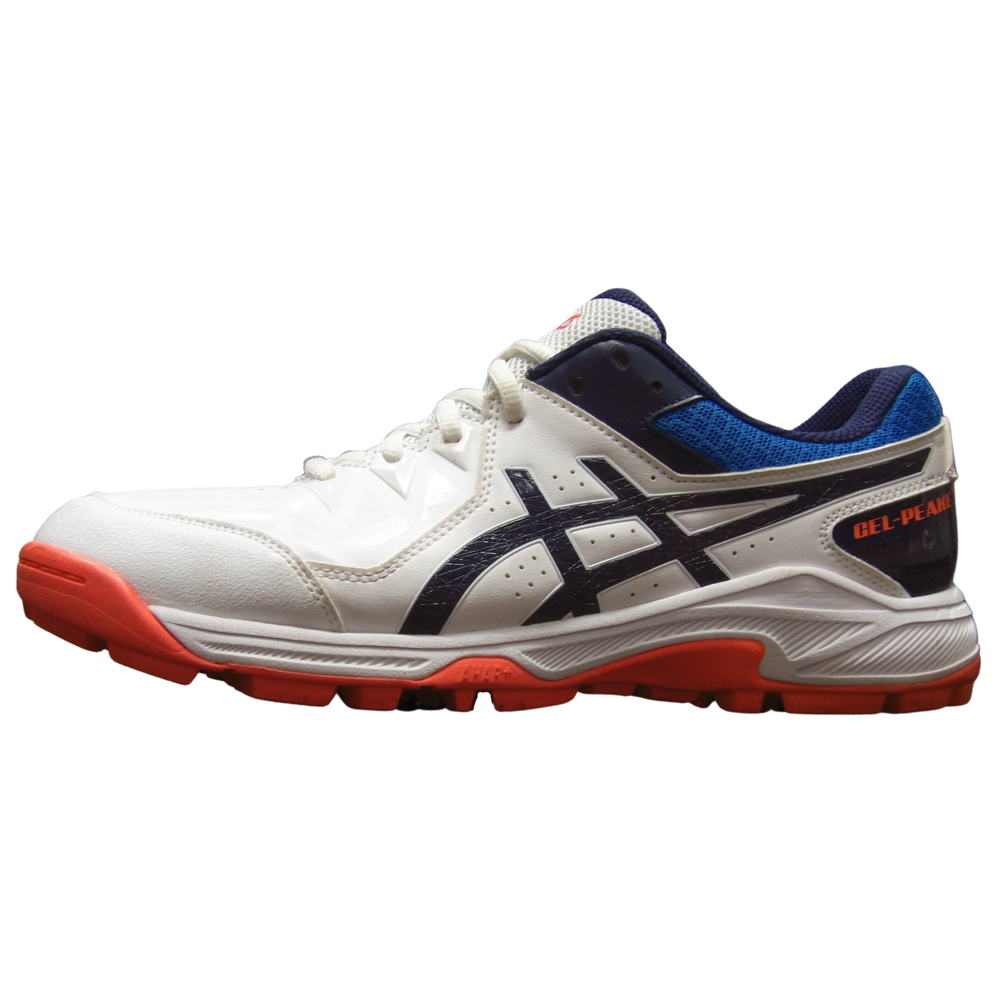 Asics Cricket Shoes, Model Gel-Peake - White/Blue/Orange