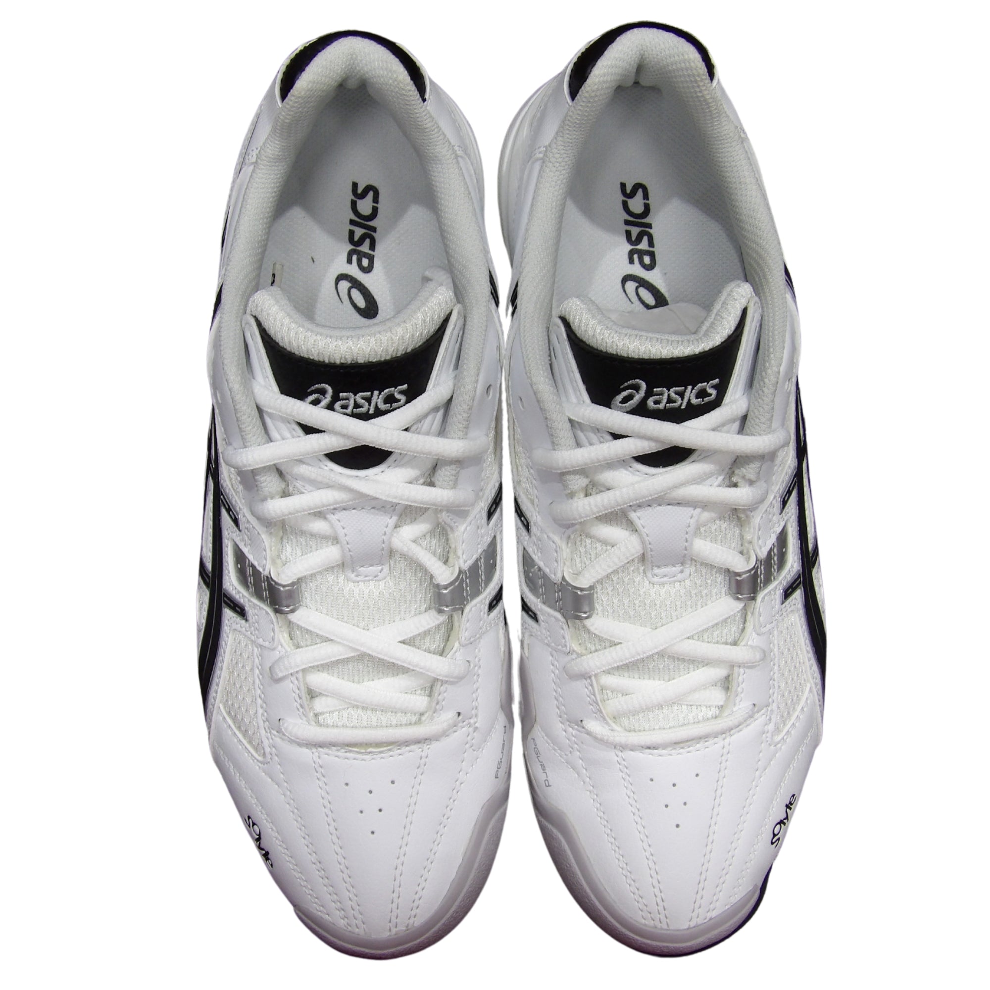 Asics Cricket Shoes, Model Gel V-Cut - White/Black/Silver