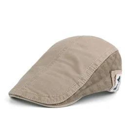 Casual Cotton Solid Color Caps Peaked Summer Beret Hats for Men