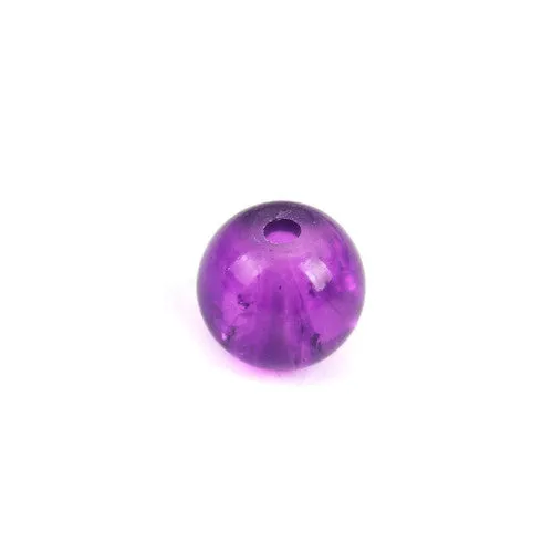 Crackle Glass Beads, Round, Transparent, Purple, 6mm