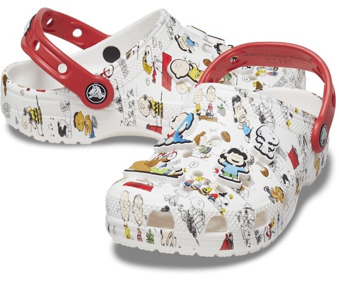 Crocs Kids Peanuts Classic Clog - White/Multi