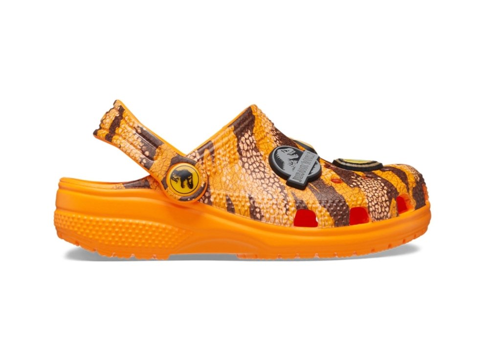 Crocs Toddler Jurassic World Classic Clog - Orange Zing