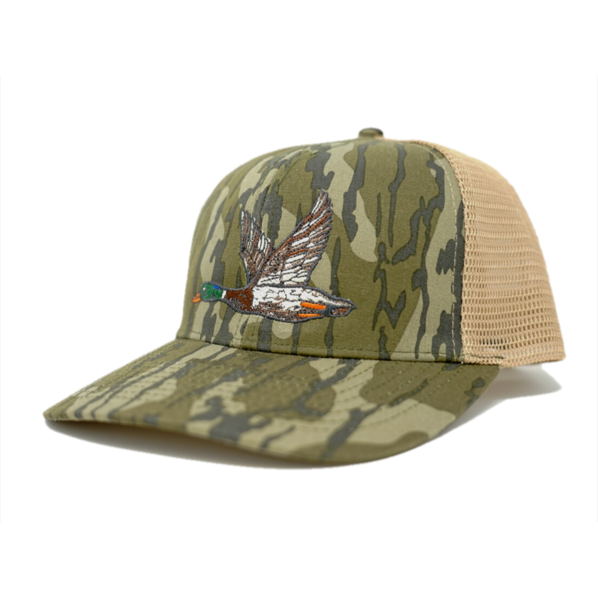 Embroidered Mallard Snapback Camo Hunting Hat - Max 7