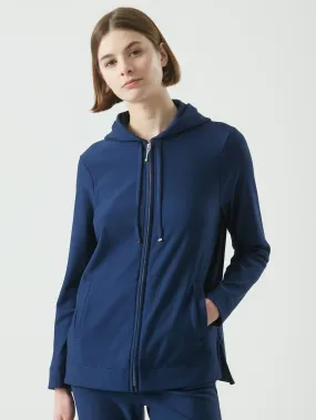 Felpa con cappuccio e zip in Eco Techno Fleece