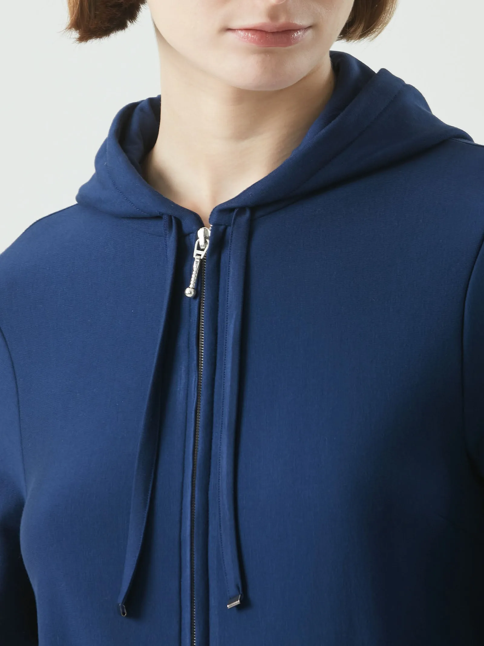 Felpa con cappuccio e zip in Eco Techno Fleece