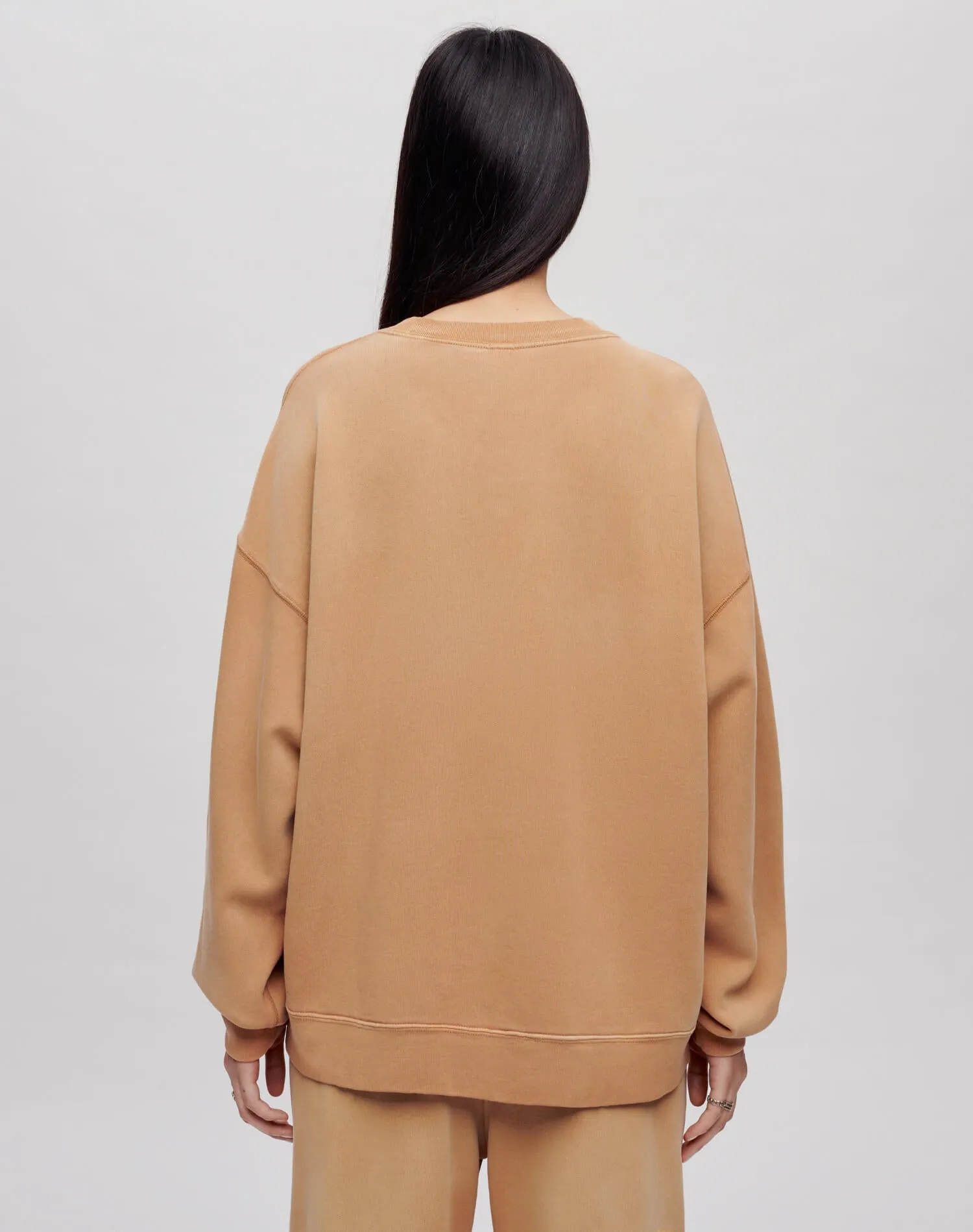 Hanes Oversized Crewneck - Faded Chestnut