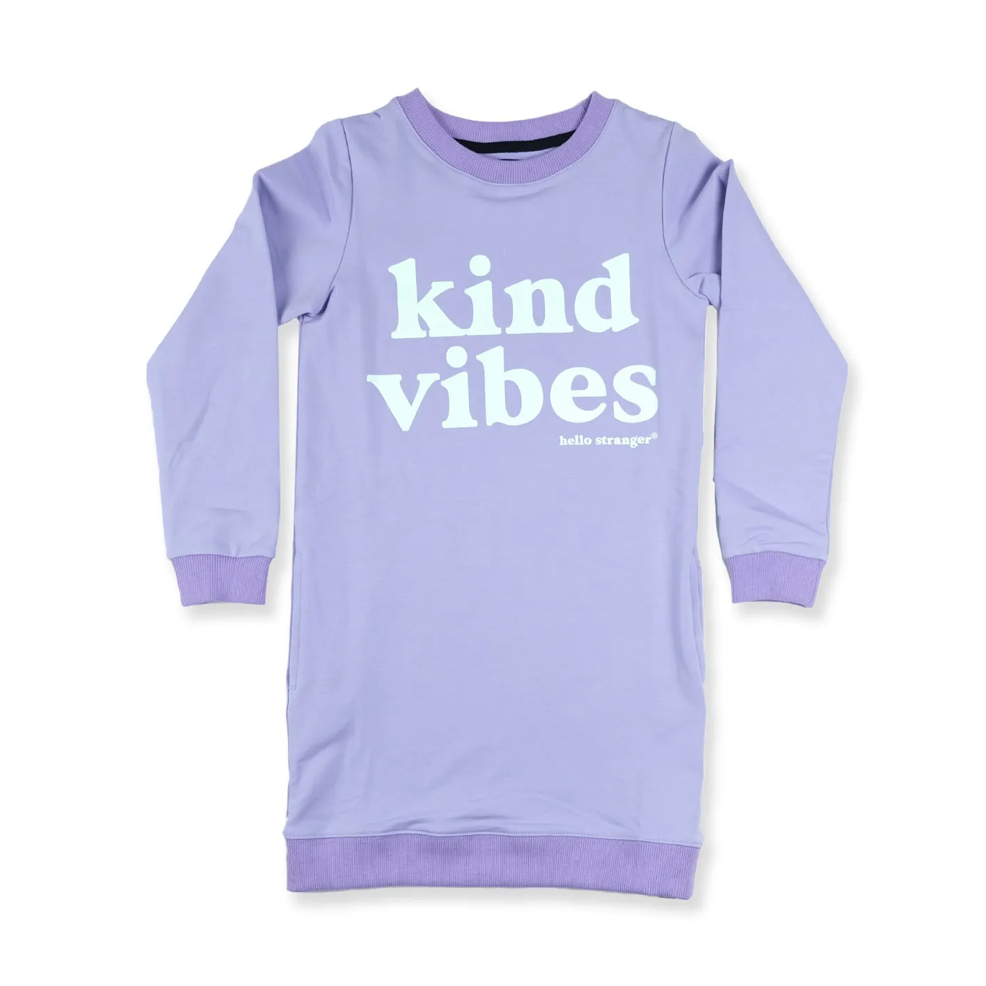 HS Kind Vibes LS Band Dress - Purple