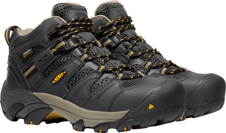 'Keen Utility' Women's Lansing EH WP Steel Toe Hiker - Raven Black / Tawny Olive