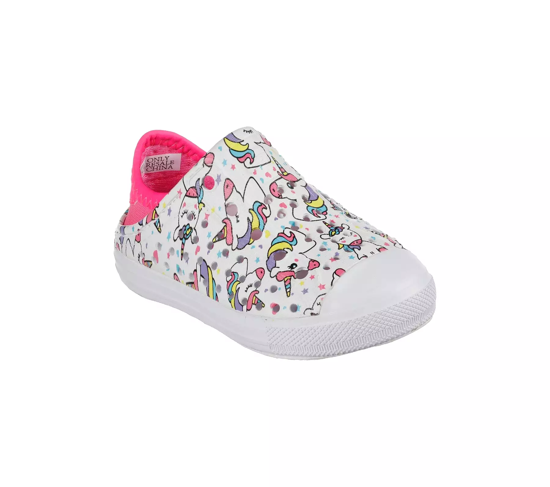 Kids Skechers Foamies Summer Shoes Pink Unicorn 308060L SALE