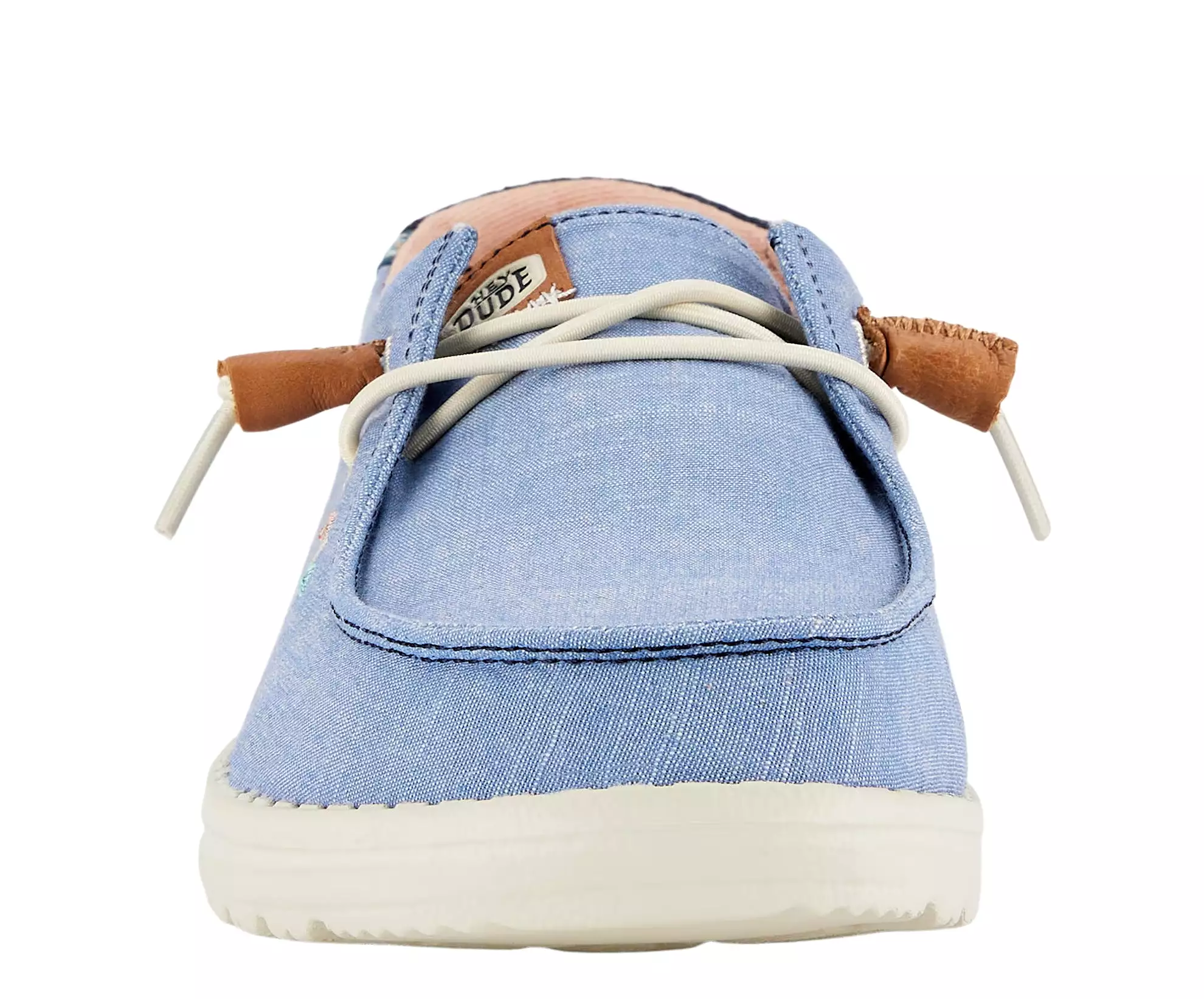 Ladies Hey Dude Blue Canvas Summer Shoes Laced Wendy Chambray Boho