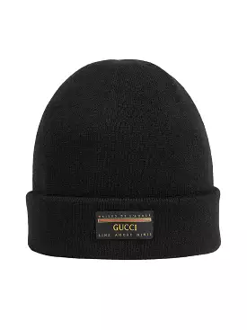 logo patch beanie hat