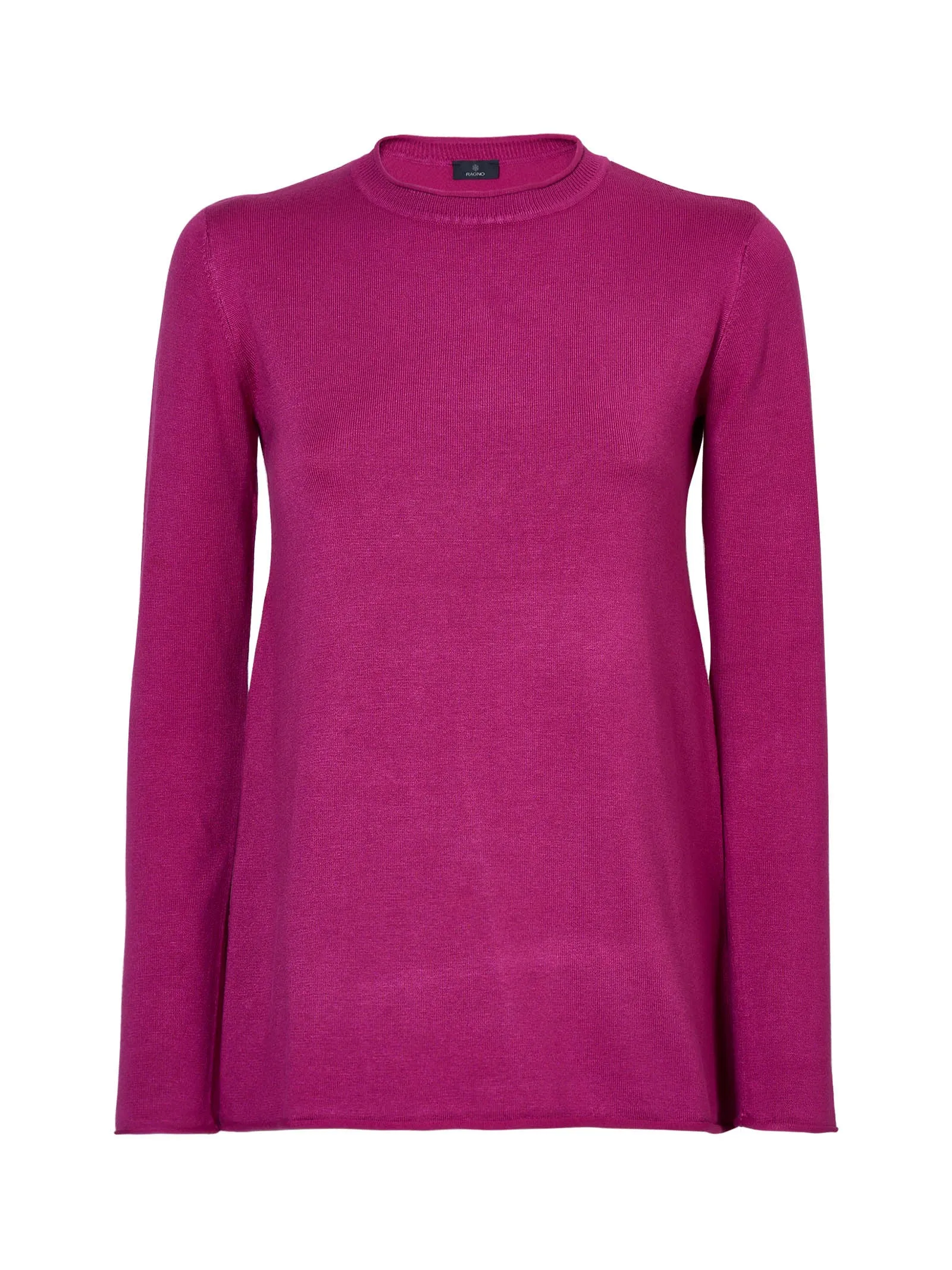 Maglia girocollo in filato Winter Basic - Magenta