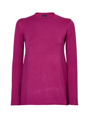 Maglia girocollo in filato Winter Basic - Magenta