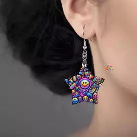 Neon Drip Rave Earrings