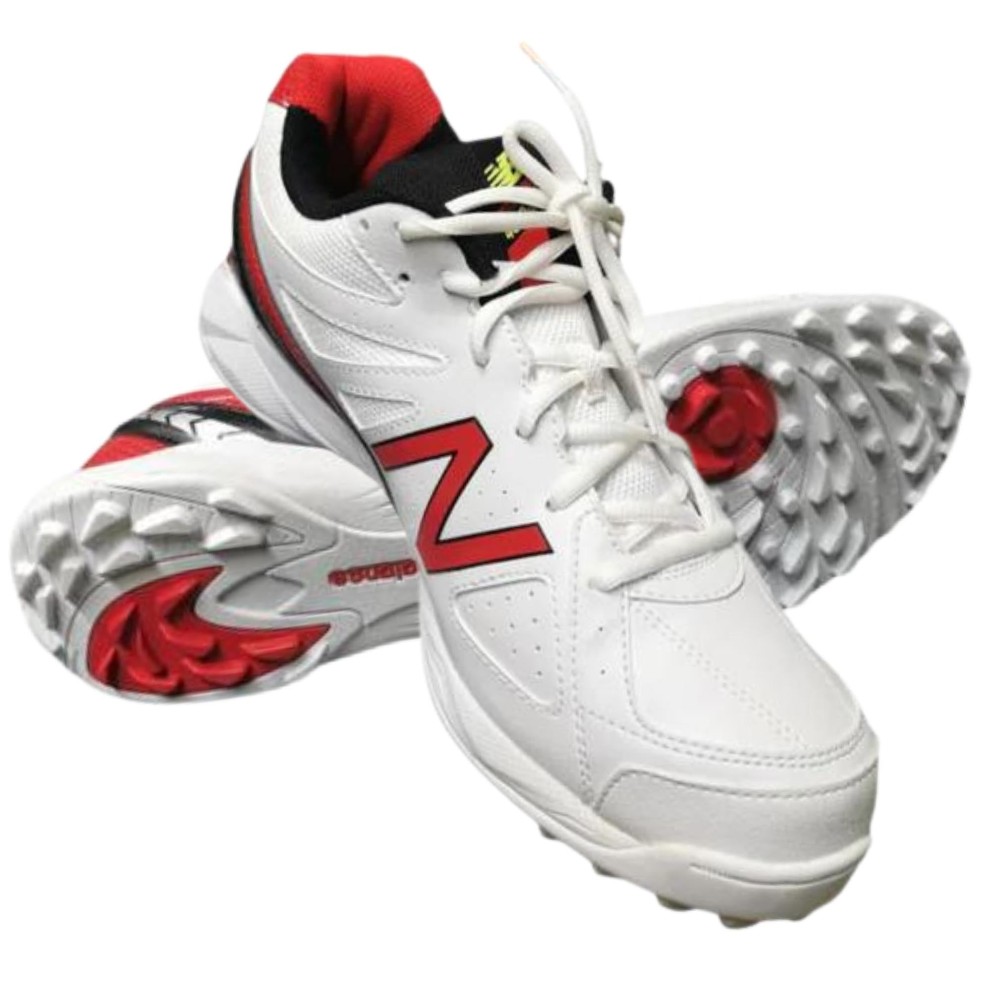 New Balance Cricket Shoes, Model CK4020R2 Rubber Sole Shoes - Red/White