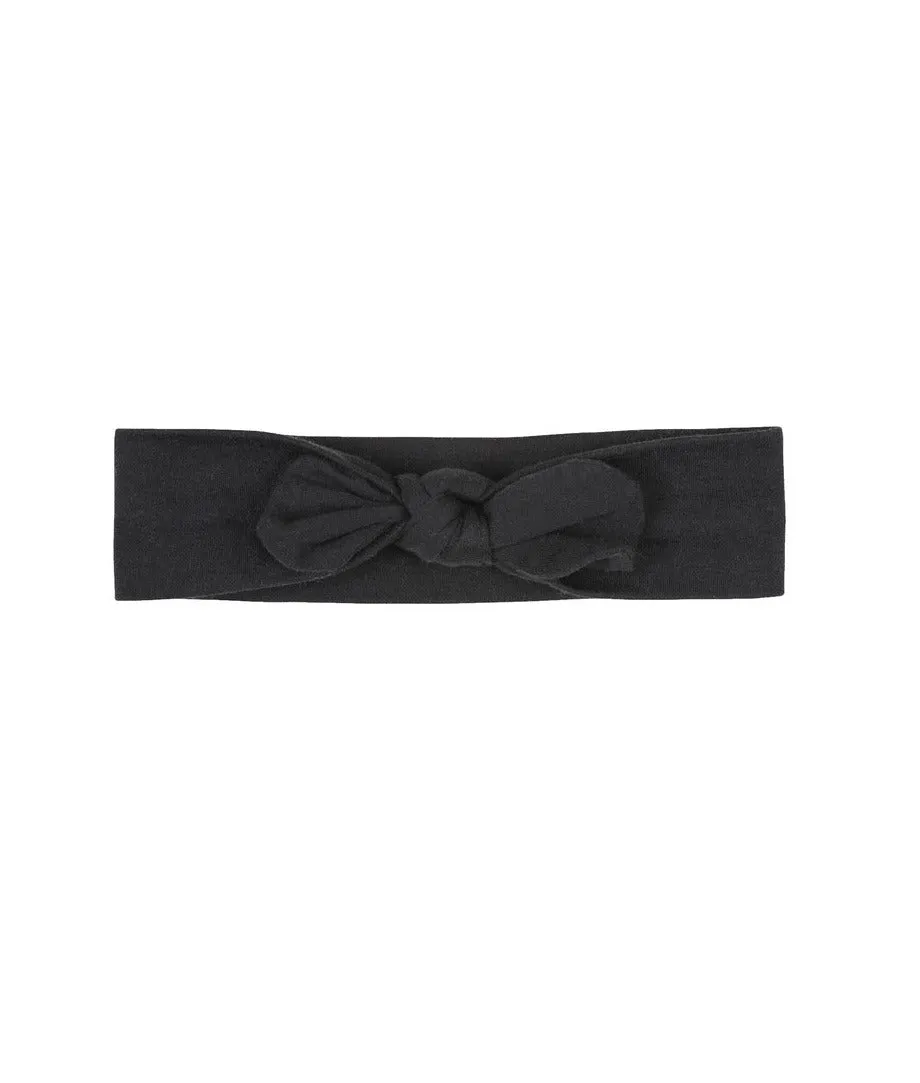 Organic Baby Bow Headband - Black