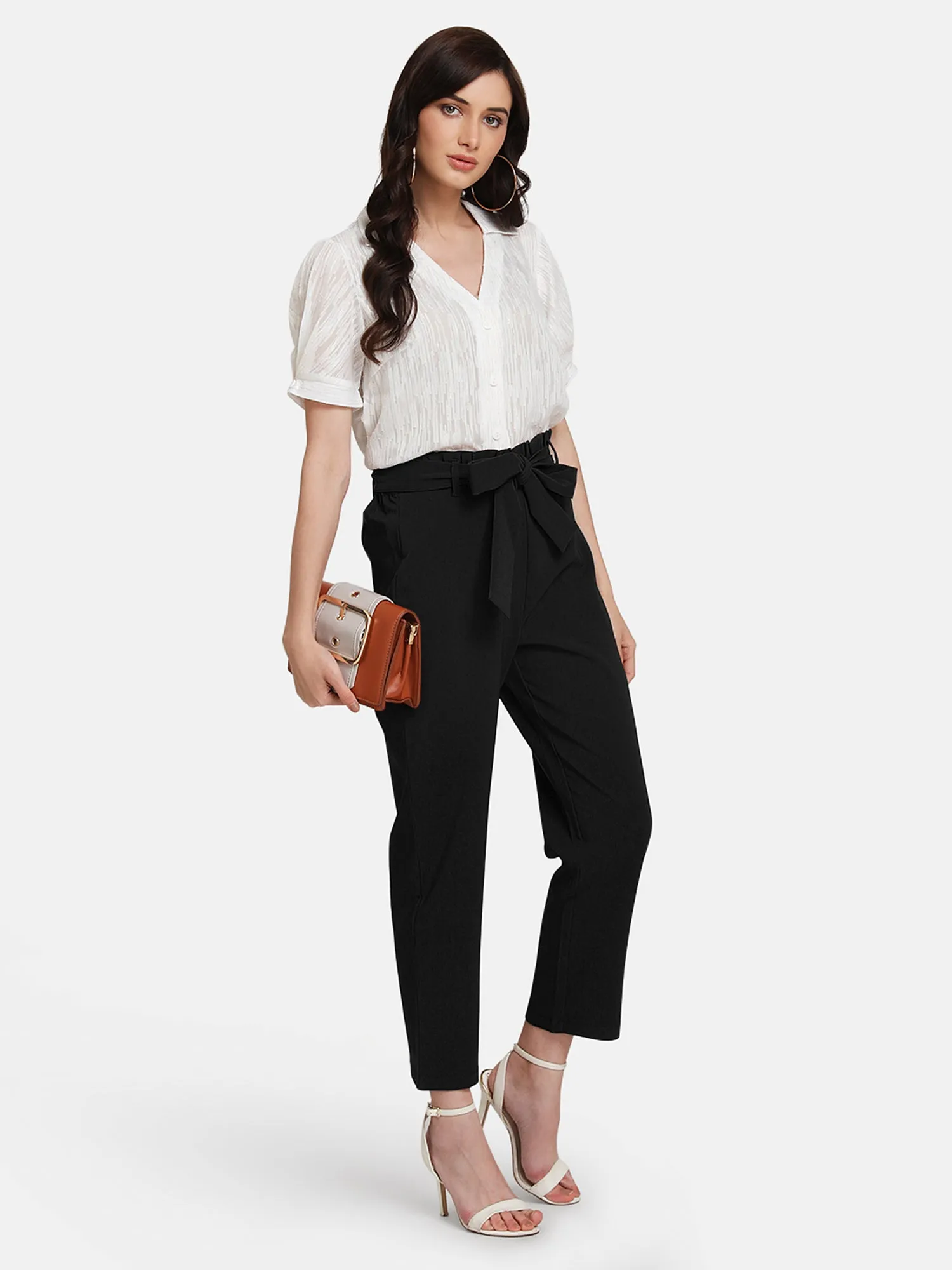 Paper Bag Culottes With Belt