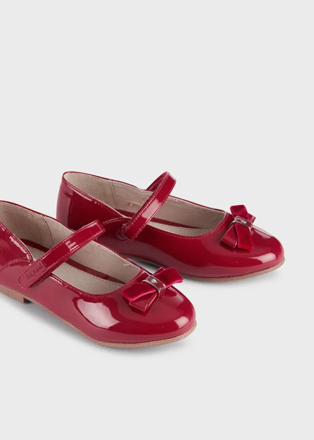 Patent leather mary jane for girl - Red