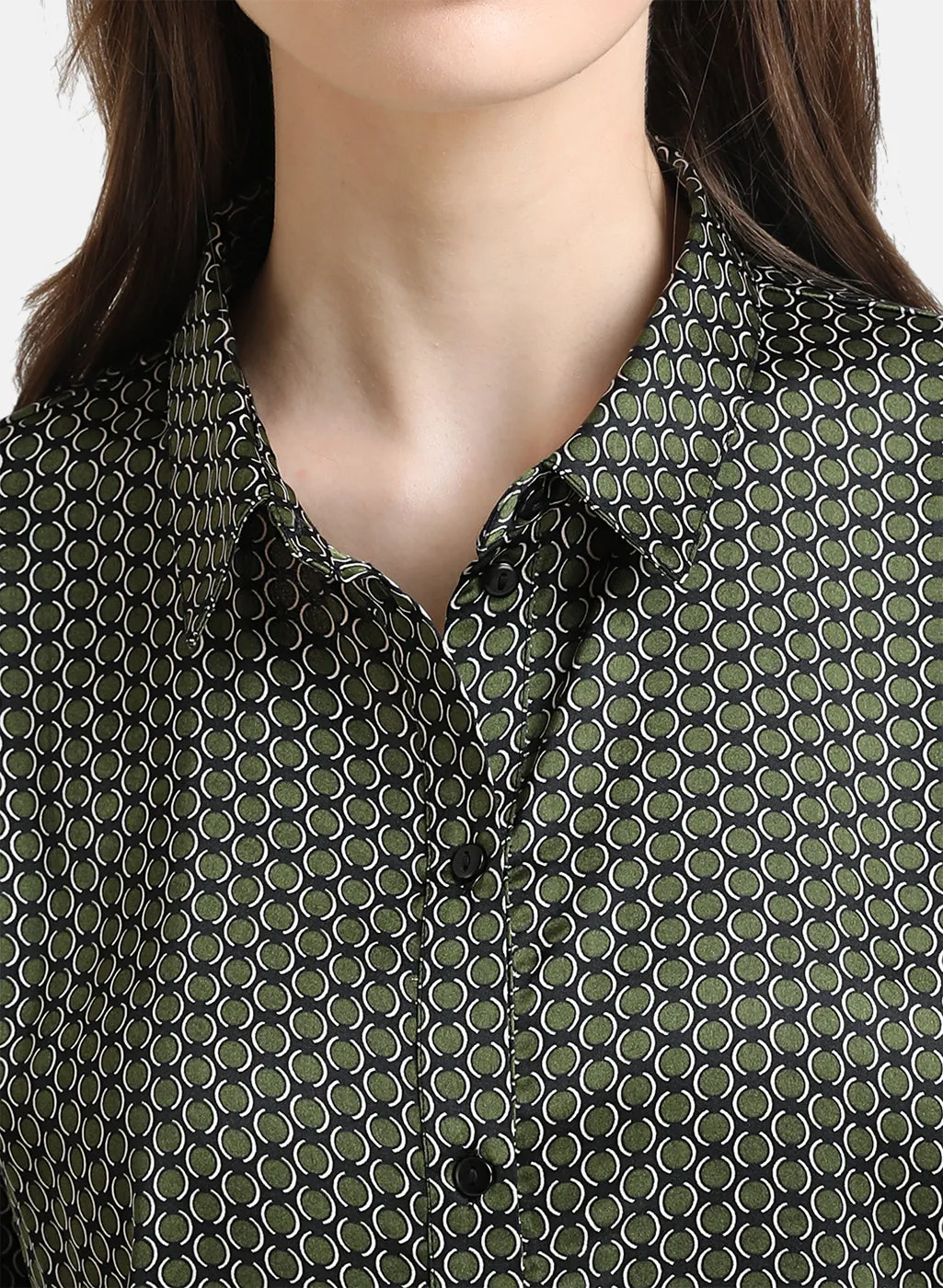 Printed Satin Shirt