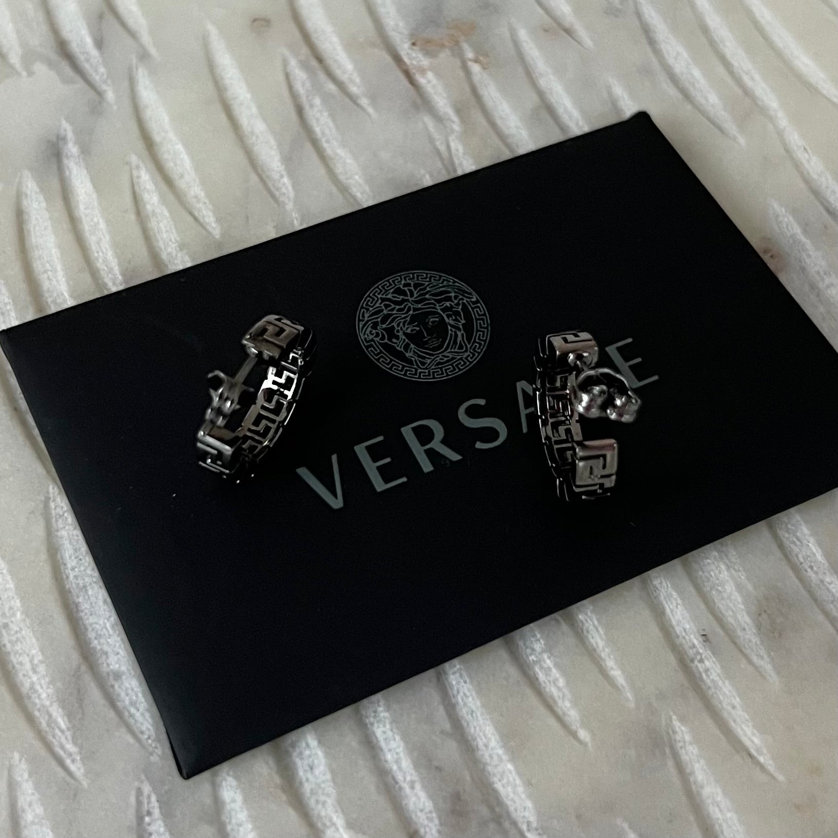 Versace Greca Hoop Earrings