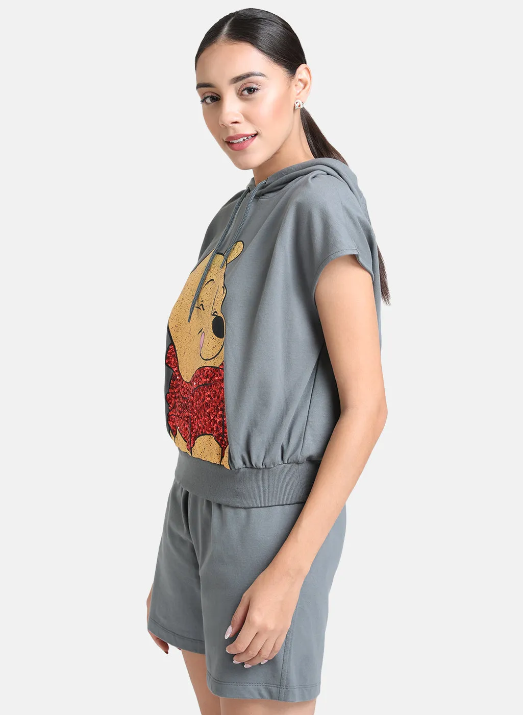 Winnie The Pooh Disney Crop Hood Tee